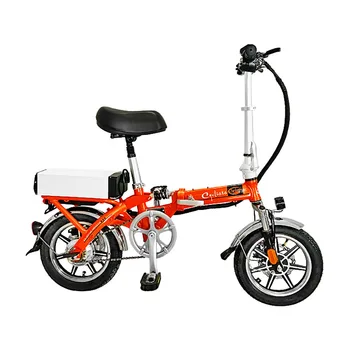 Складной Электрический Велосипед 14 Дюймов, Рама из алюминиевого сплава, Уличный Велоспорт, Литиевая батарея большой емкости, одиночный