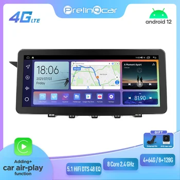 Prelingcar 12,3 “Для Mercedes Benz GLK 2010-2012 Android 12 Автомобильный Монитор 128 Г Carplay RDS GPS Встроенный 2din Радио DVD-плеер 5.1 Hi-Fi