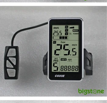 Bigstone Интеллектуальный ЖК-дисплей C600E, Приборный монитор для электровелосипеда, Панель для замены деталей для электронного велосипеда, Комплект Bafang TFT